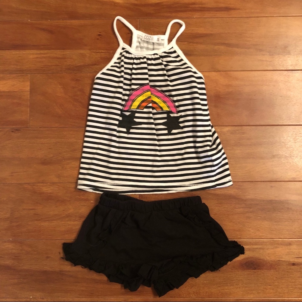 COZii rainbow tank top + shorts 🌈
